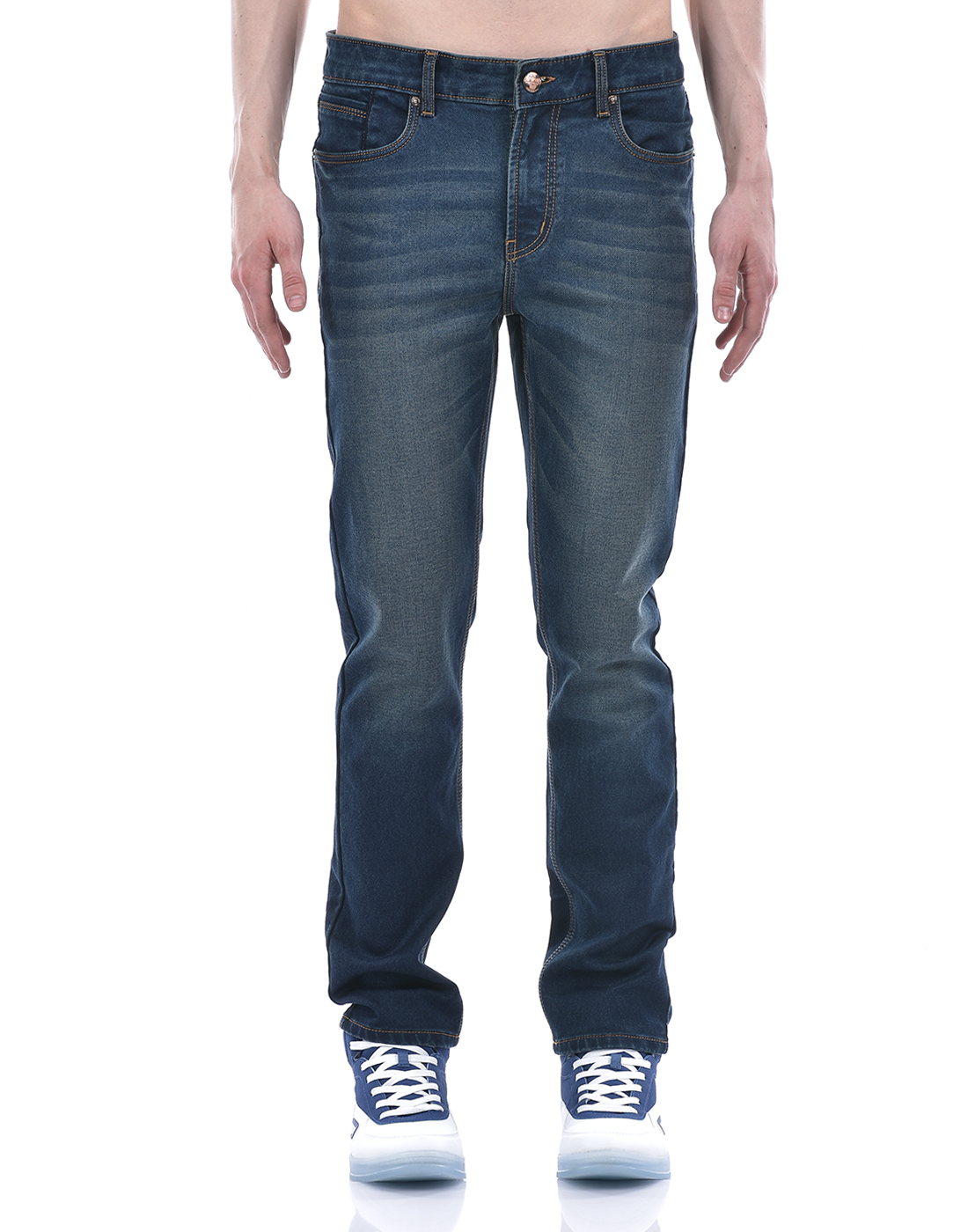 Numero Uno Men Solid Blue Jeans